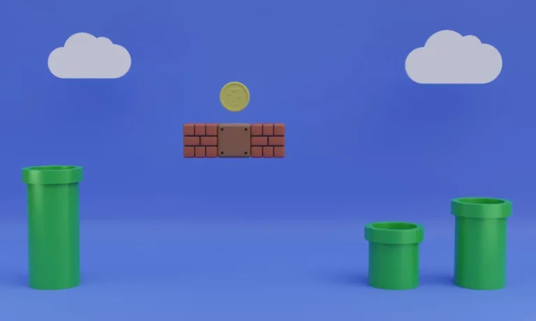 faux rendition of video game landscape